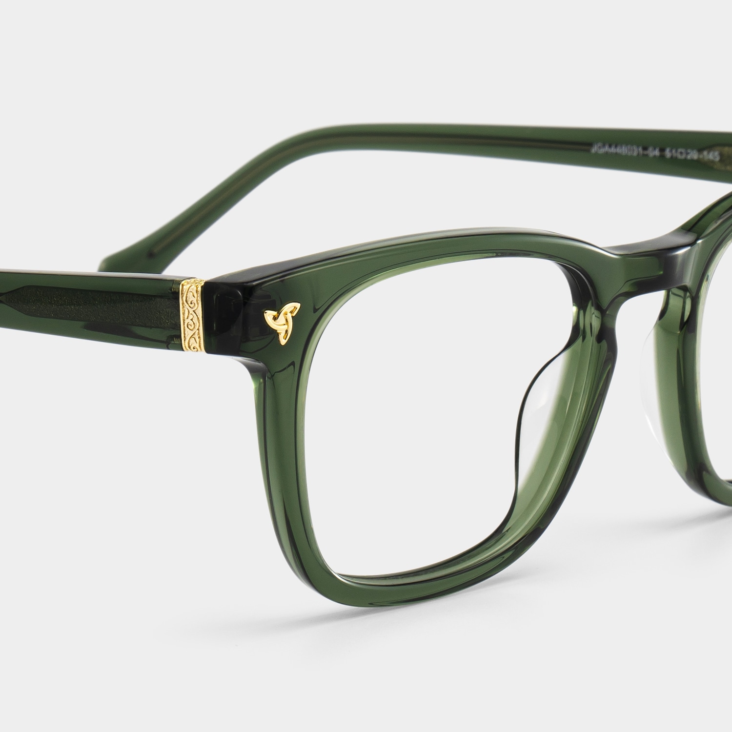 Heather Square Green Glasses5