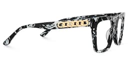 Rascoe Rectangle Black White Glasses4