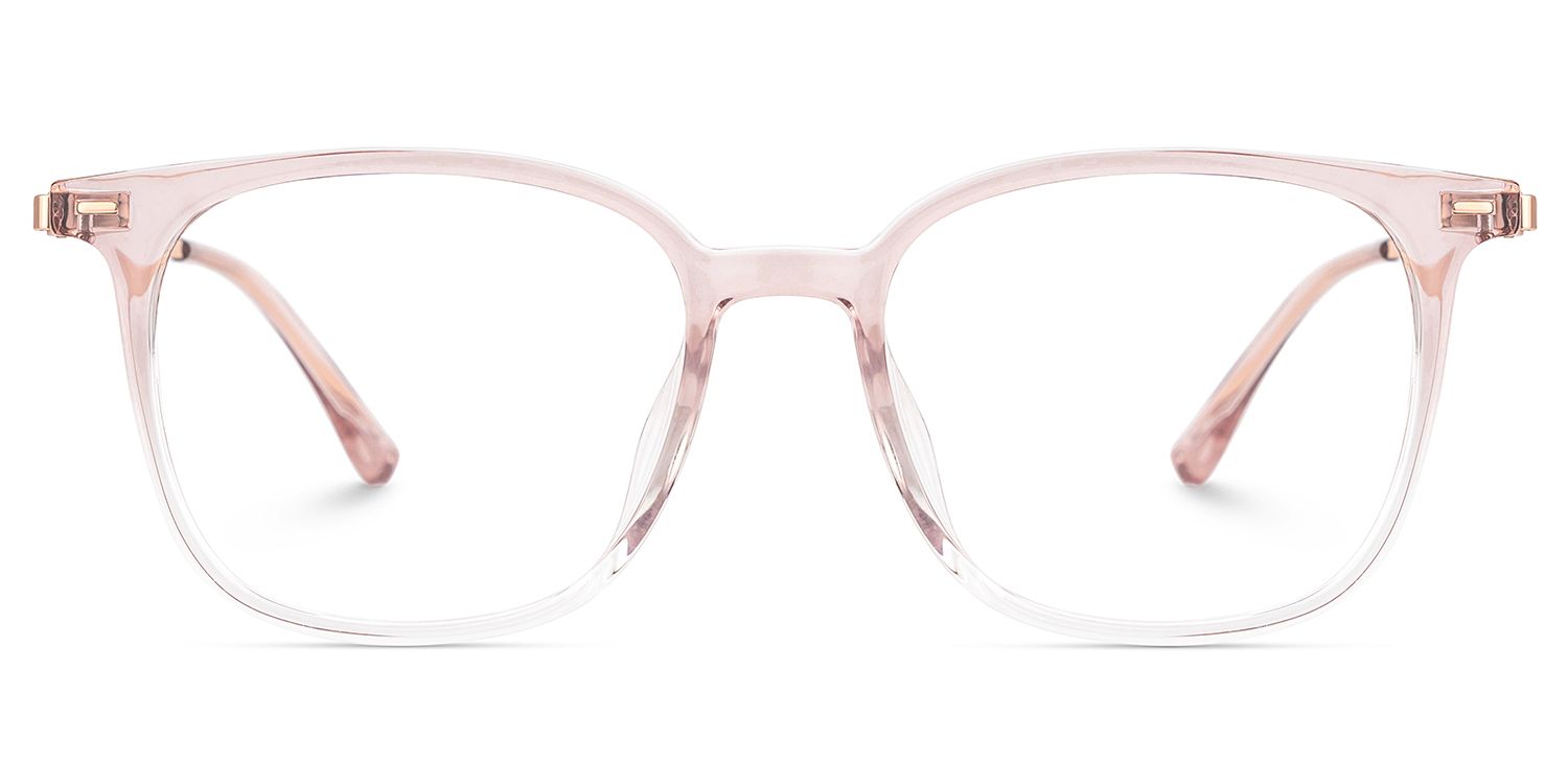 Cora Square Pink Frame Eyeglasses for Woman| ZEELOOL1