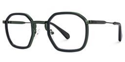 Collette Geometric Green Glasses1