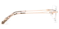 Seth Rectangle Rose Gold Glasses6