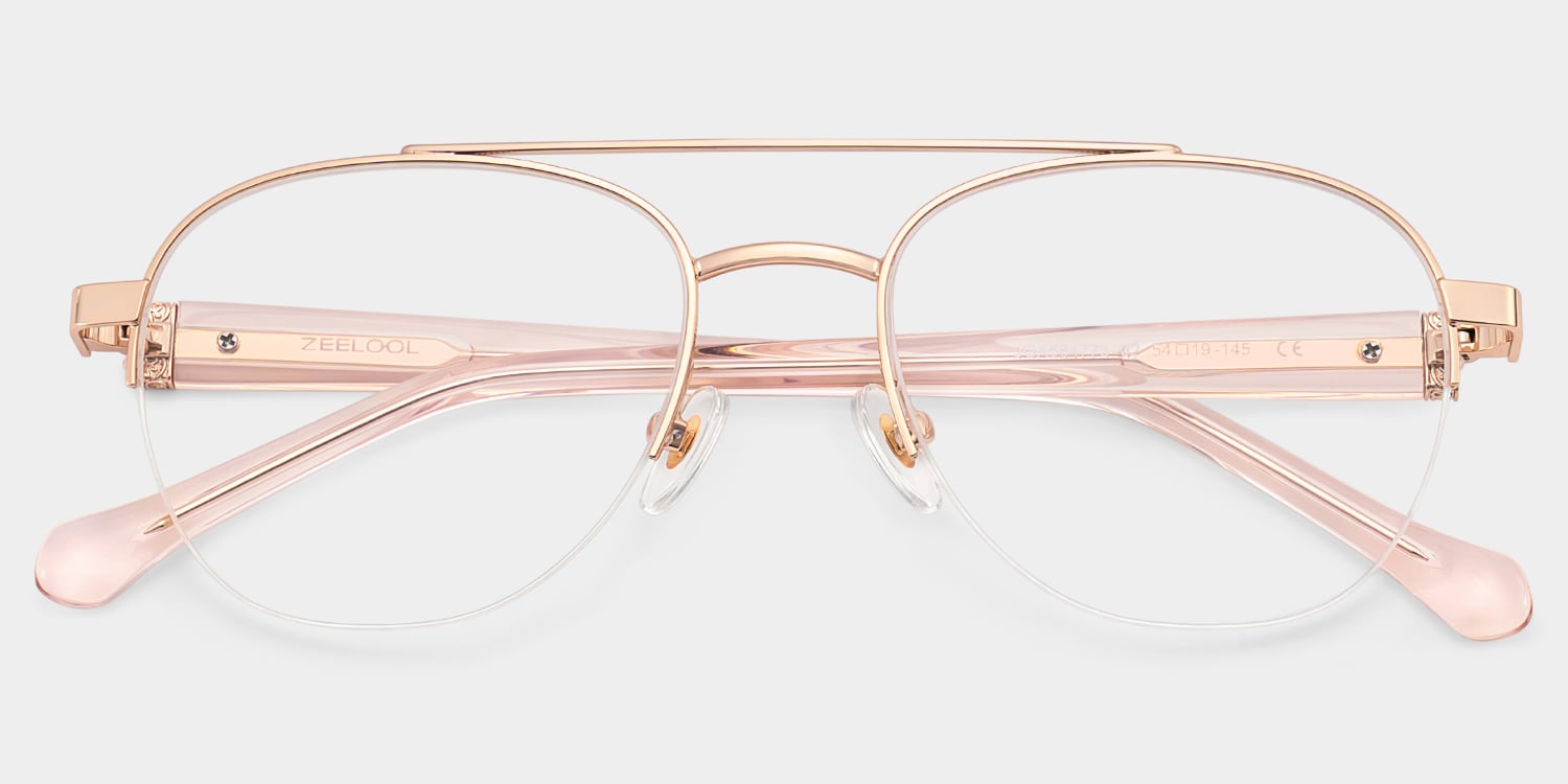 Emily Aviator Rose Gold Glasses