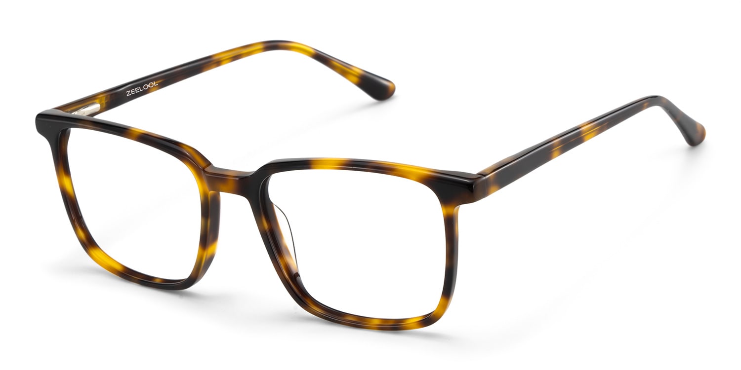 レオ Rectangle Tortoise Eyeglasses- Aidan Acetate Frame Glasses