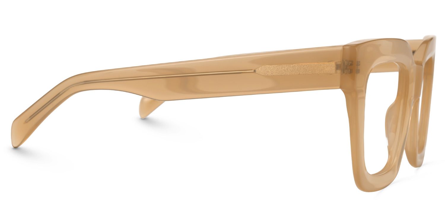 Trinity Square Beige Glasses | Zeelool Glasses2