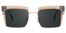 Kiana Square Beige Glasses0