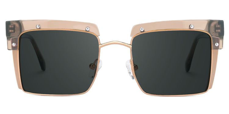 Kiana Beige Square Sunglasses