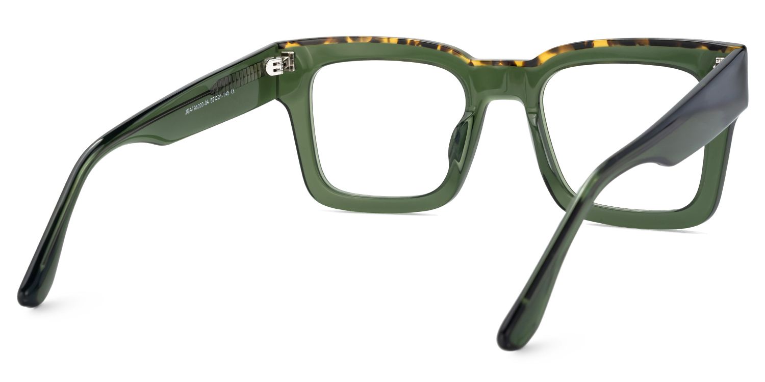 Vorse Square Green Color Frame Glasses for Men | Zeelool3
