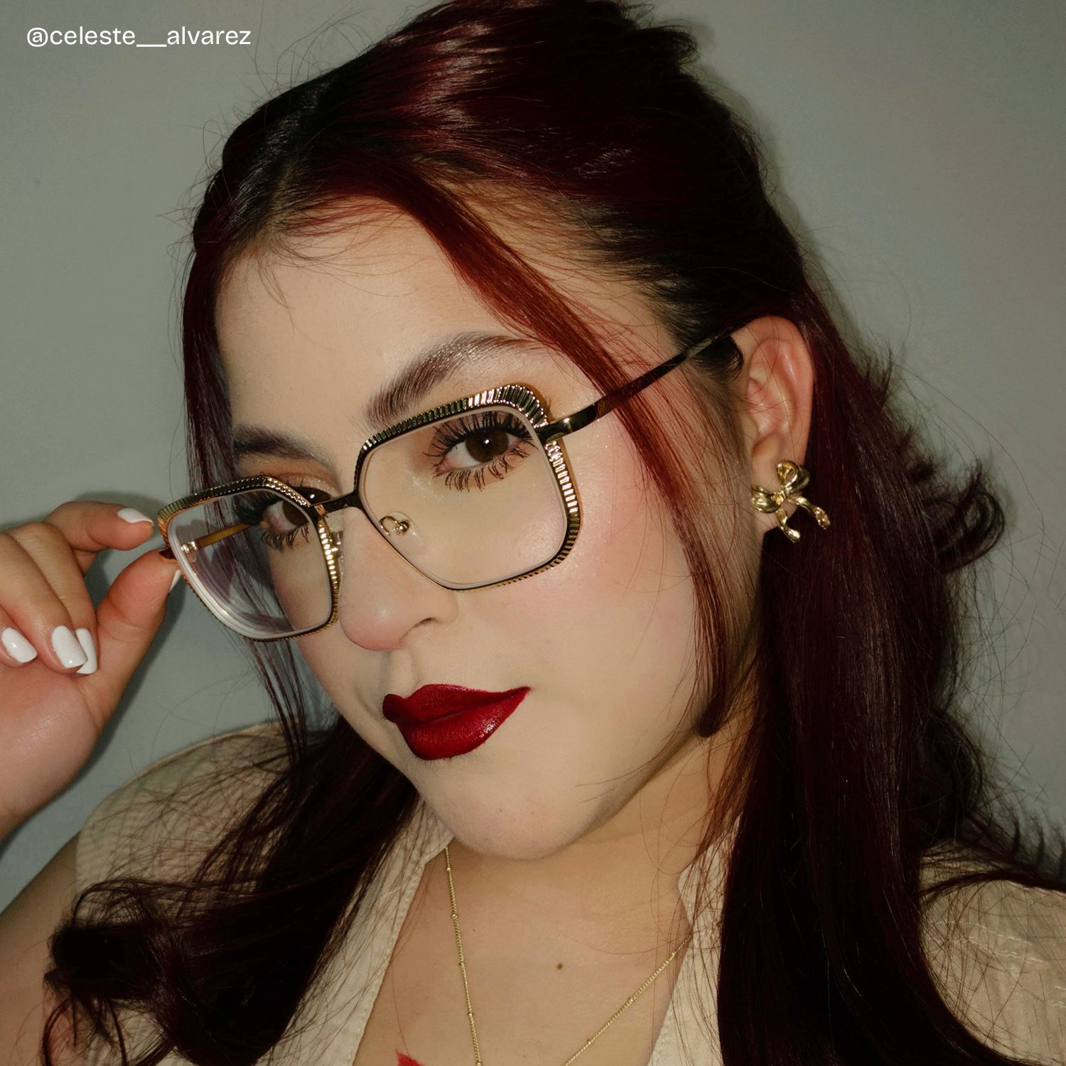 Vintage Metal Frame Glasses in Iridescent Color8