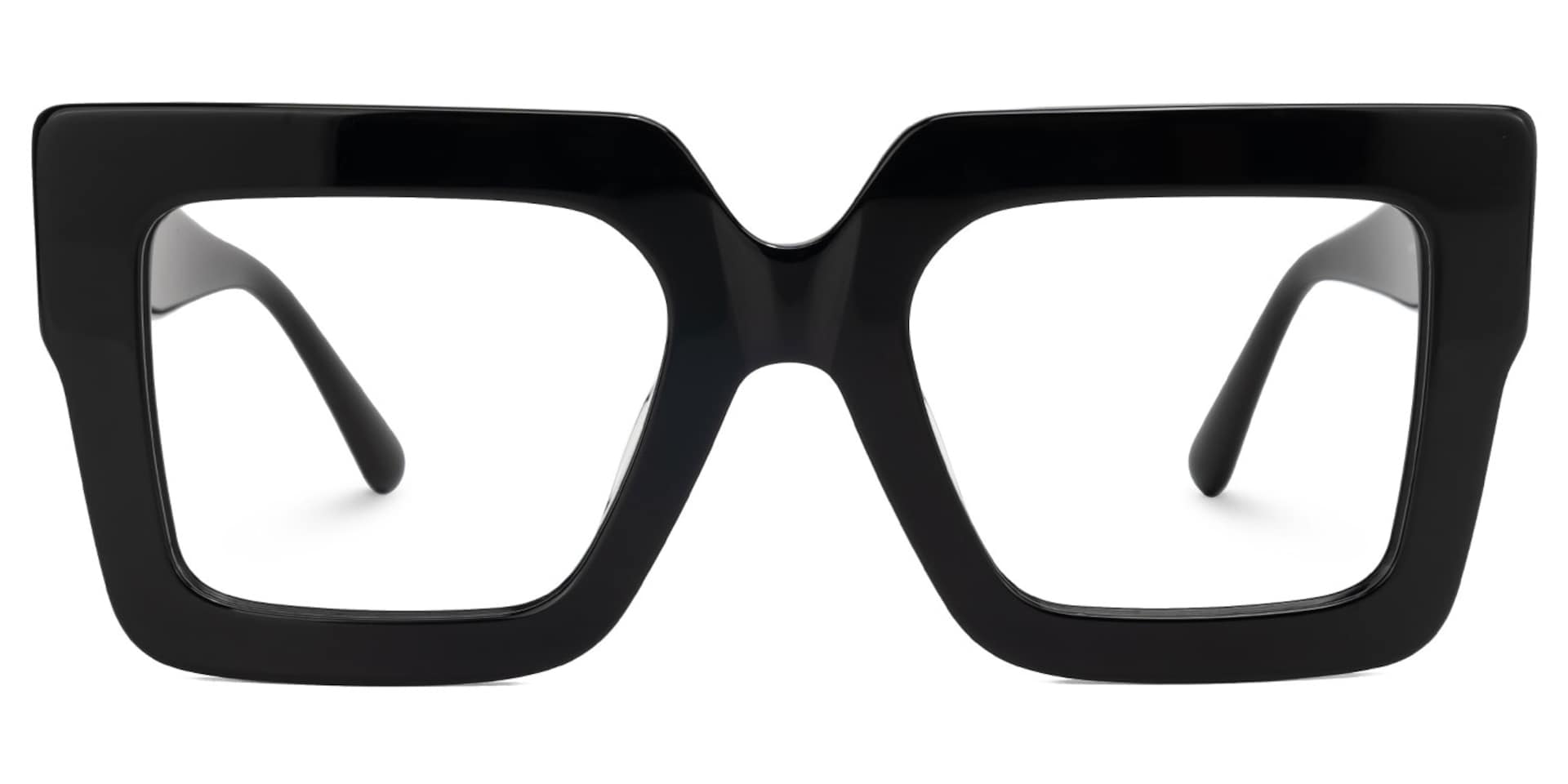 Brandon Square Black Frames and Prescription Glasses0
