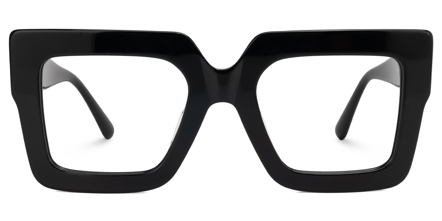 Brandon Square Black Frames and Prescription Glasses0