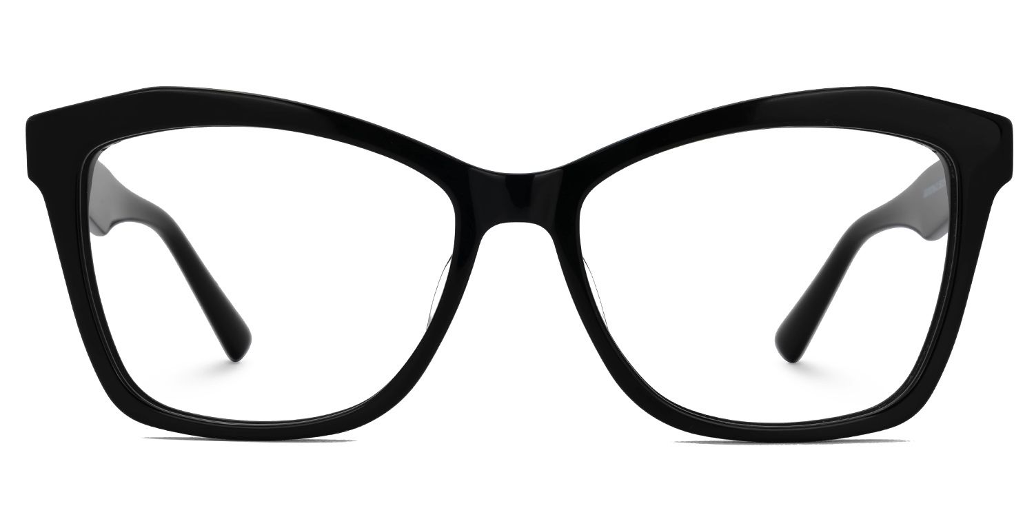 Black Acetate Butterfly Eyeglasses- Angelee0