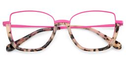 Coleman Pink Tortoise Square Glasses2