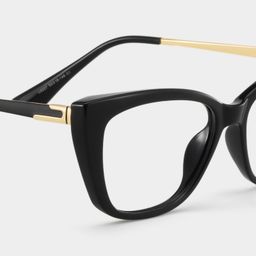 Harlow Rectangle Black Glasses5