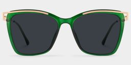 Krystle Square Green Glasses0