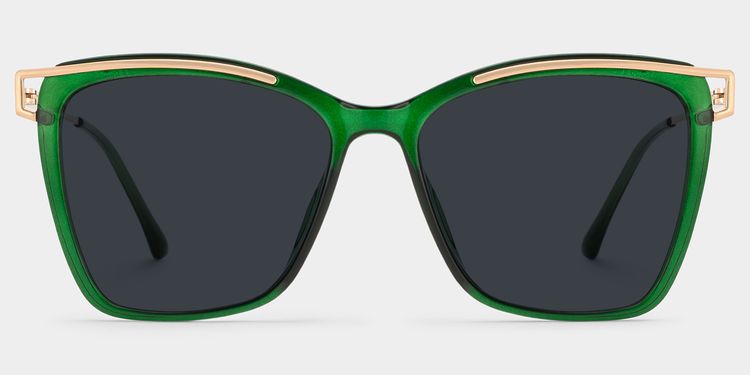 Krystle Green Square Sunglasses