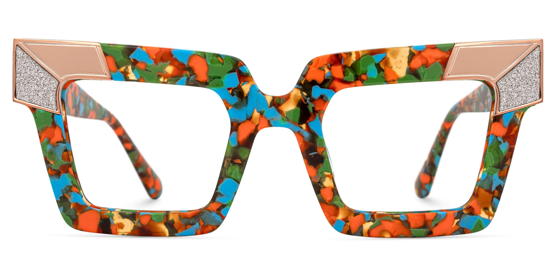 Suenila Floral Square Designer Eyeglasses0