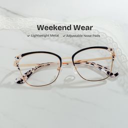 Mariana Rectangle Black Glasses0