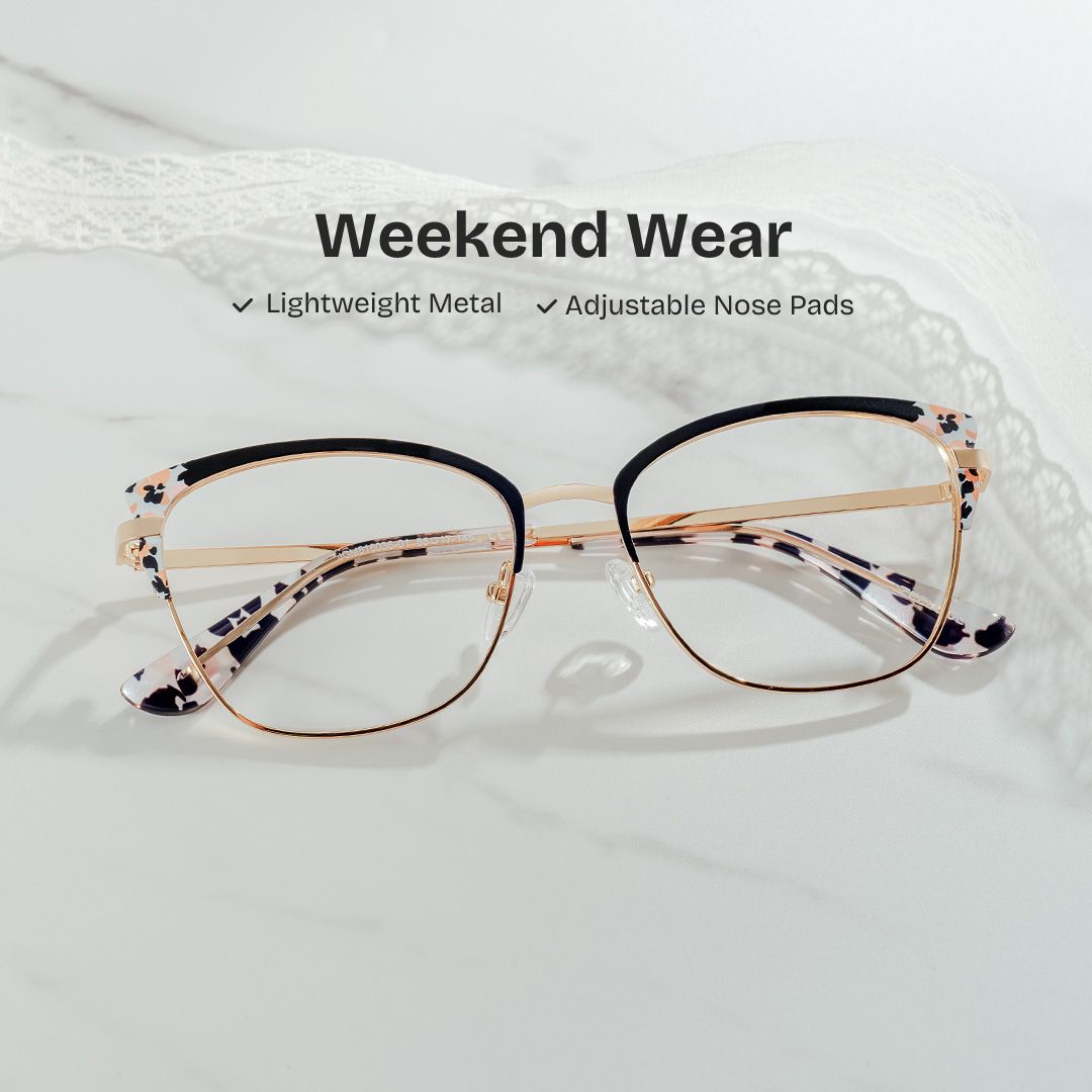 Mariana Black Frame Glasses with Rectangle Frame Online | ZEELOOL0