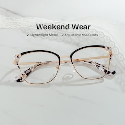 Mariana Rectangle Black Glasses0