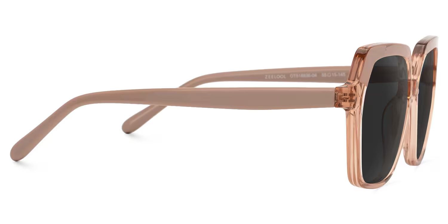 Norah Geometric Beige Sunglasses | Zeelool Glasses2