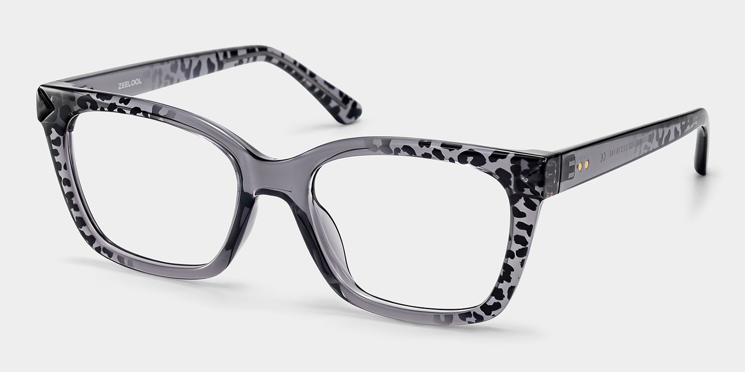 Victoria Gray Square Glasses | ZEELOOL3