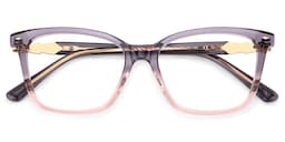 Theo Rectangle Grey Pink Glasses2