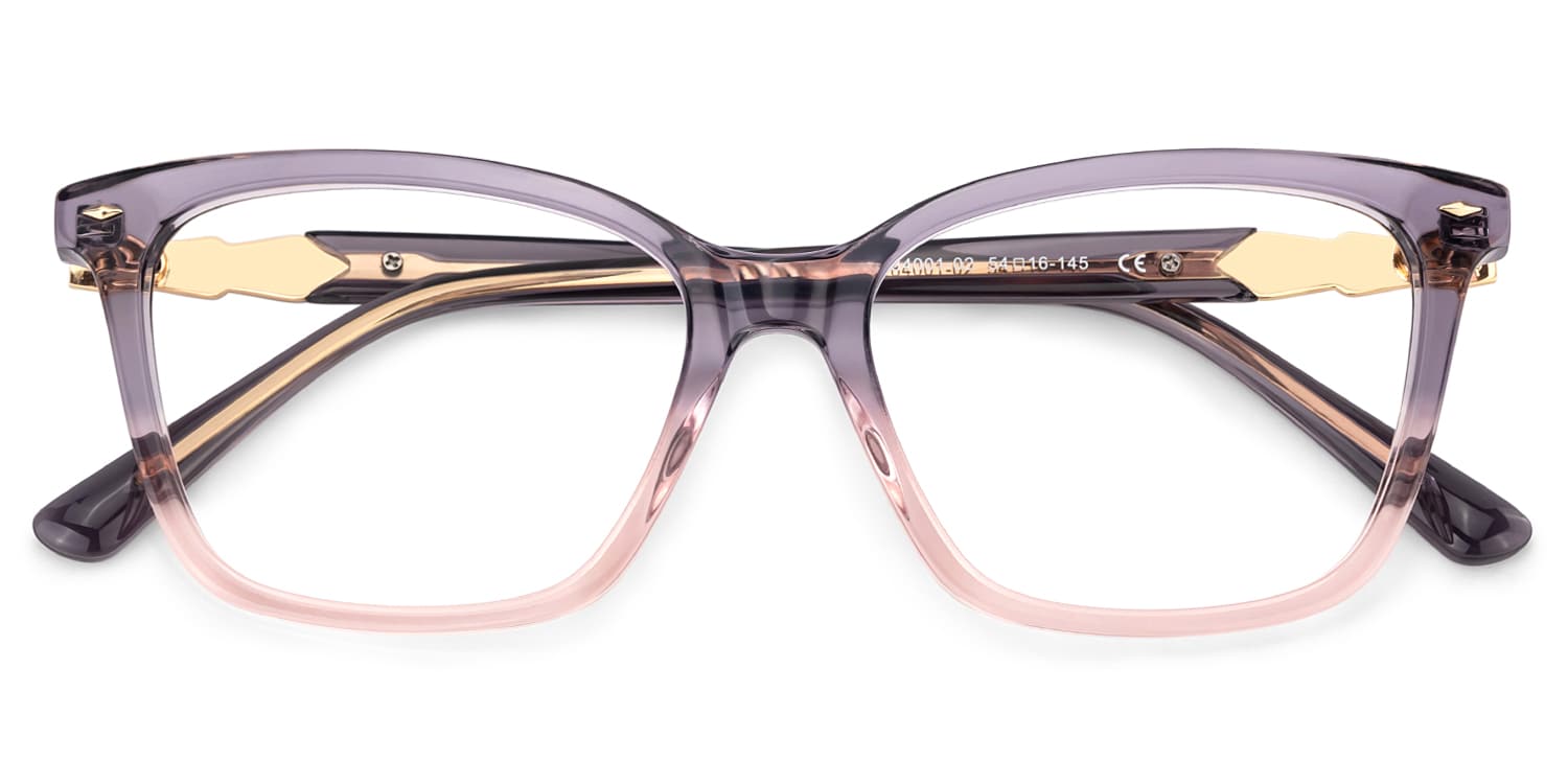 Theo Rectangle Grey Pink Glasses2