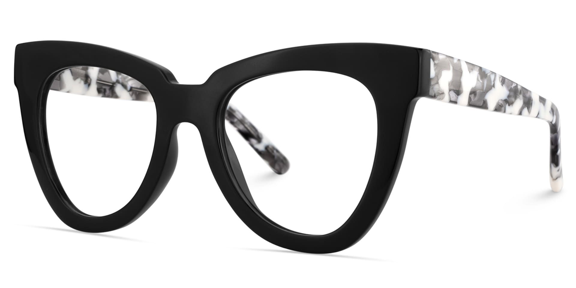 Yaser Cat-eye Black Eyeglasses and Acetate Frames3