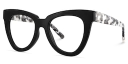 Yaser Cateye Black Glasses3