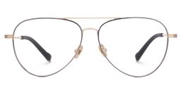 Vernell Aviator Black-Gold Glasses0