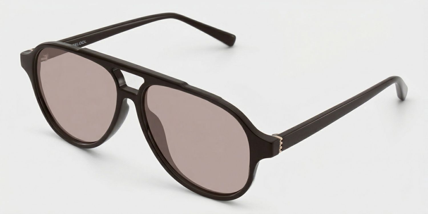 Drew Dark Brown Aviator Glasses for the Female | ZEELOOL2