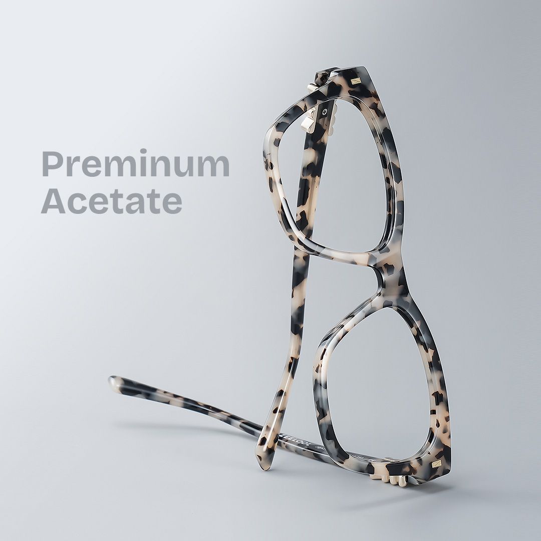 Square Tortoise Eyeglasses- Mae Acetate Frame Glasses1