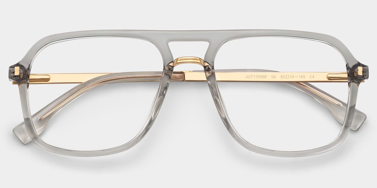 Aviator Kilworth Gray Glasses deals -Zeelool Glasses2