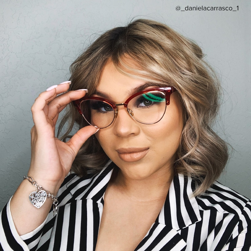 Charlene Browline Red Glasses5