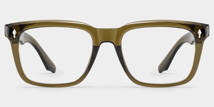 Fletcher Rectangle Brown Glasses