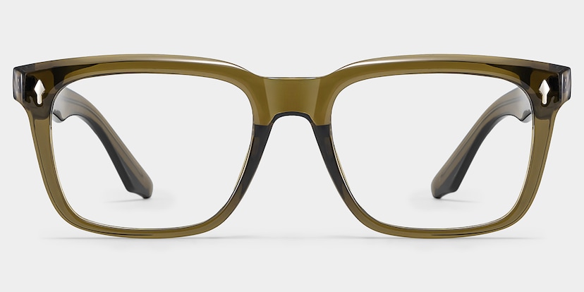 Fletcher Rectangle Brown Glasses