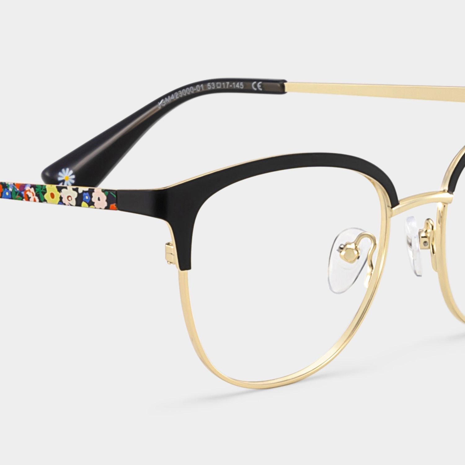 Lacey Black Frame Glasses with Browline Frame Online | ZEELOOL7