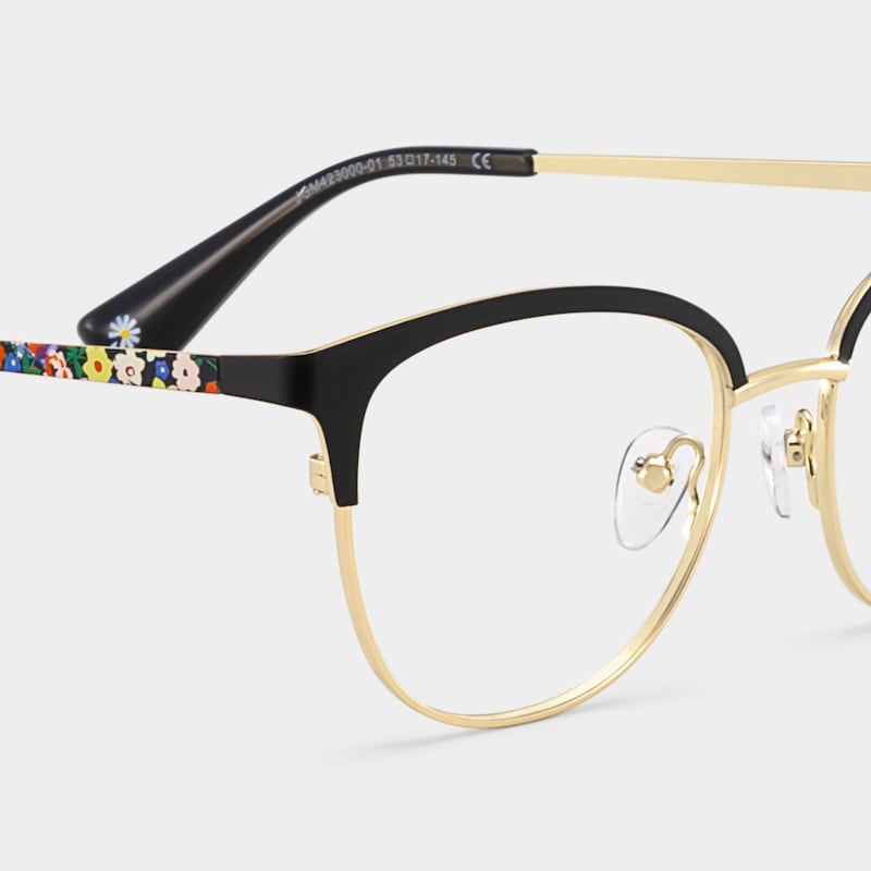 Lacey Black Frame Glasses with Browline Frame Online | ZEELOOL4
