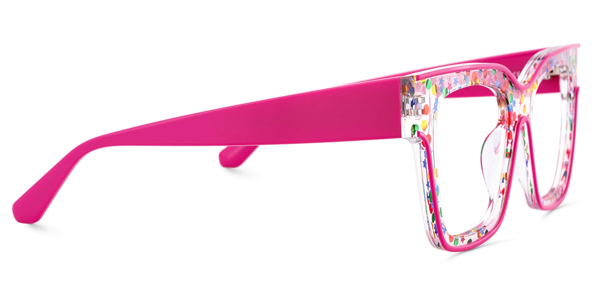 Zerica Eyeglasses in Square Red Rose Eyeglasses | Zeelool5