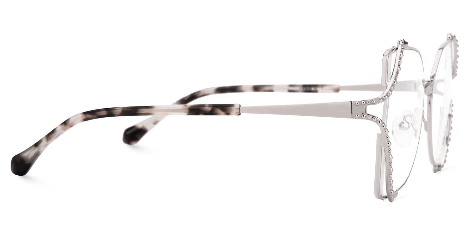 Mcconico Designer Eyeglasses in Butterfly Silver Frame2