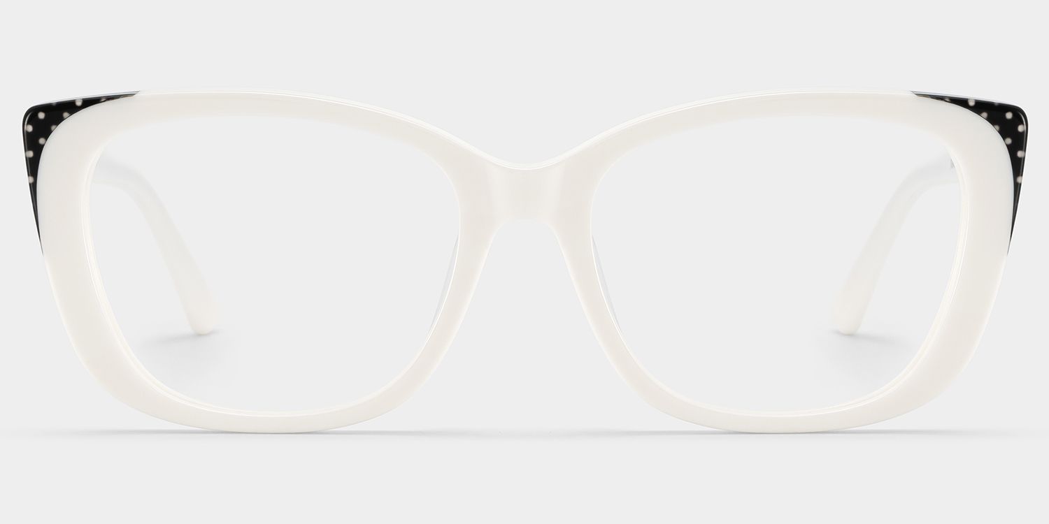 Madeline White Cat eye Frame Glasses On Sale | ZEELOOL1