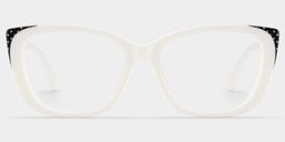 Madeline White Cat-eye Glasses1
