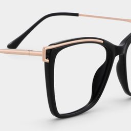 Krystle Square Black Glasses6