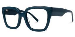 Rainna Square Green Glasses1