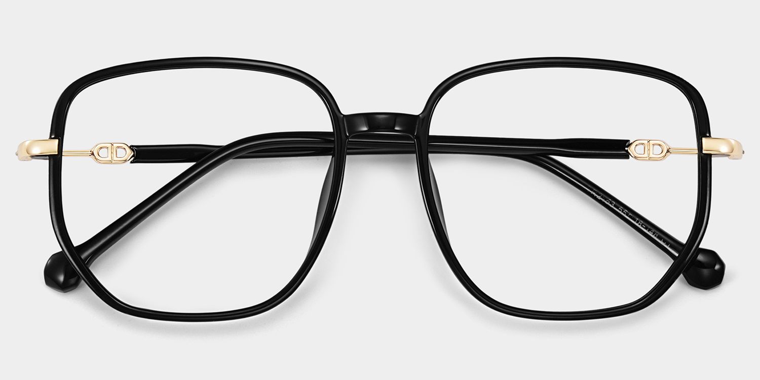 Joana Geometric Black TR90 Glasses for Women | ZEELOOL1