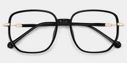 Joana Black Geometric Glasses1