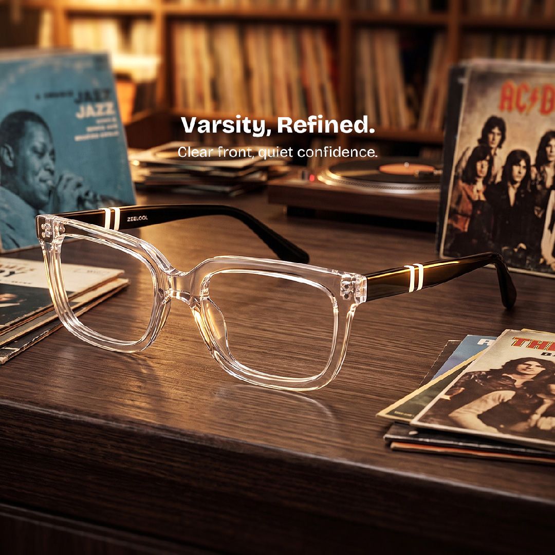 Shop Fern Clear Rectangle Eyeglasses for Men | ZEELOOL0
