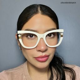 Pearl Cateye White Glasses10