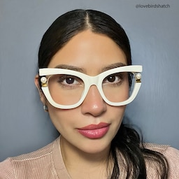 Pearl Cateye White Glasses9