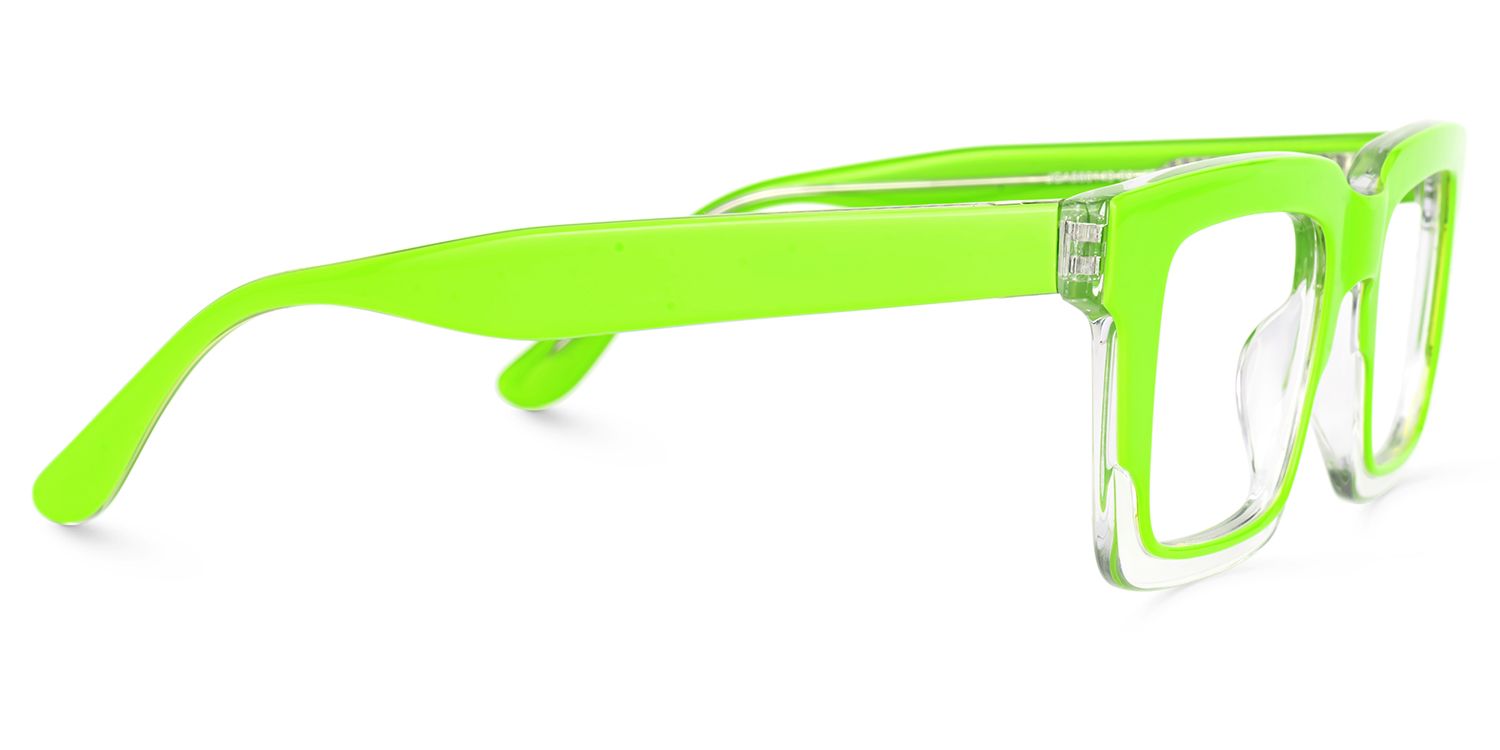 Men Rectangle Holly Green Eyeglasses | Zeelool2